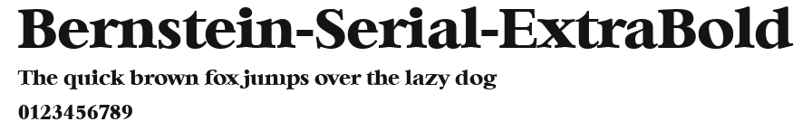 Bernstein-Serial-ExtraBold Preview