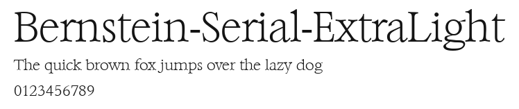 Bernstein-Serial-ExtraLight Preview