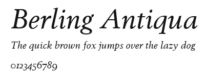 Berling Antiqua Preview