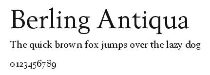 Berling Antiqua Preview