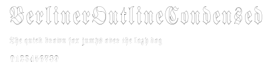 BerlinerOutlineCondensed Preview