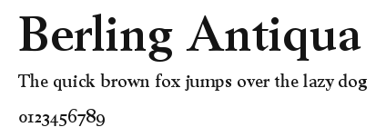 Berling Antiqua Preview