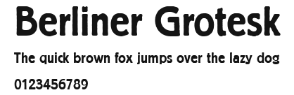 Berliner Grotesk Preview