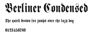 Berliner Condensed Preview