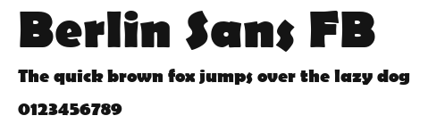 Berlin Sans FB Preview