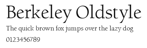 Berkeley Oldstyle Preview
