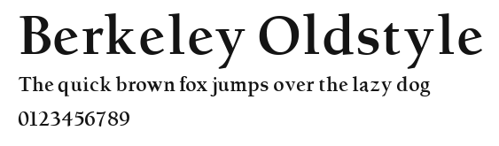 Berkeley Oldstyle Preview