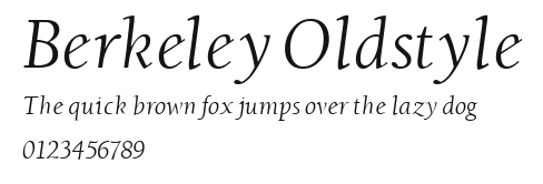 Berkeley Oldstyle Preview