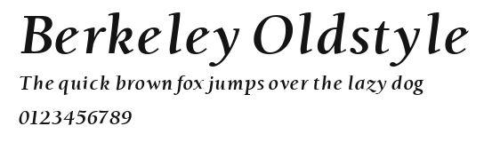 Berkeley Oldstyle Preview
