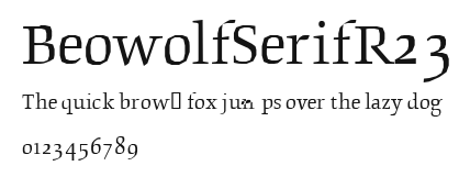 BeowolfSerifR23 Preview