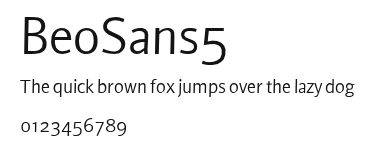 BeoSans5 Preview