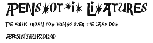 Bensgothic Ligatures Preview