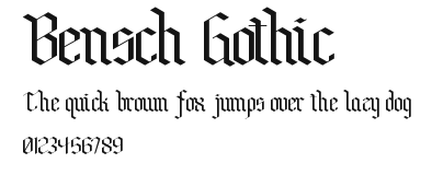 Bensch Gothic Preview