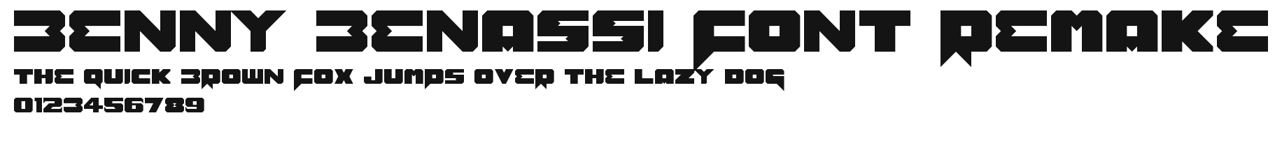 Benny Benassi Font Remake Preview