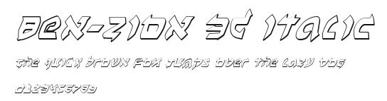 Ben-Zion 3D Italic Preview