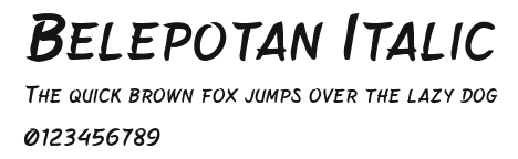Belepotan Italic.otf