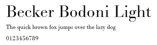 Becker Bodoni Light.ttf