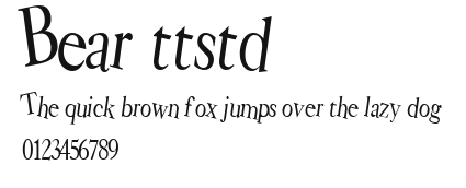 Bear ttstd.ttf
