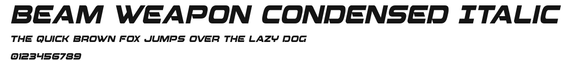 Beam Weapon Condensed Italic.ttf