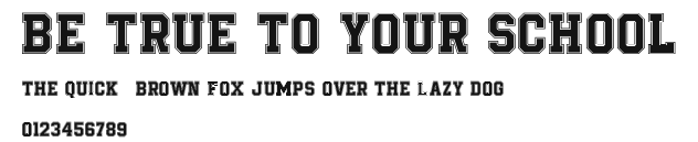 Be True To Your School.ttf