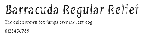 Barracuda Regular Relief.ttf
