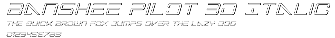 Banshee Pilot 3D Italic.ttf