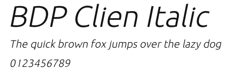 BDP Clien Italic.ttf