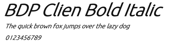 BDP Clien Bold Italic.ttf