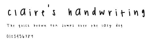 claire's handwriting.ttf