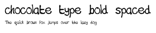 chocolate type bold spaced.ttf