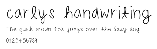 carlys handwriting.ttf