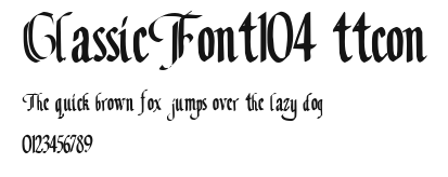ClassicFont104 ttcon Preview