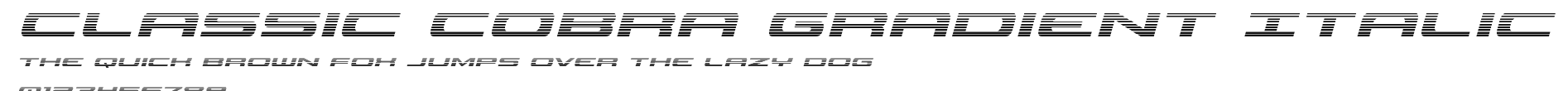 Classic Cobra Gradient Italic.ttf