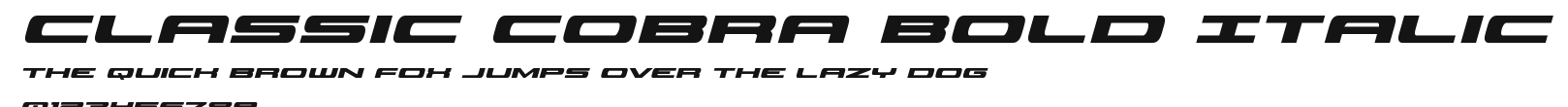 Classic Cobra Bold Italic Preview