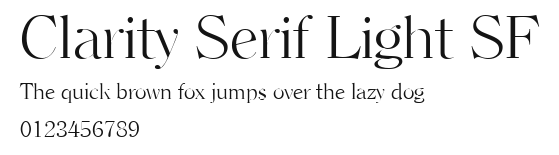 Clarity Serif Light SF.ttf
