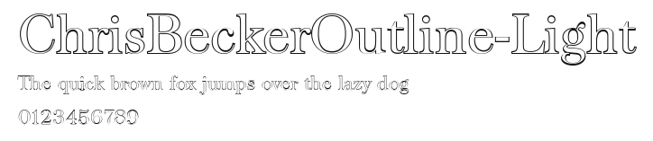 ChrisBeckerOutline-Light Preview
