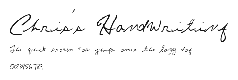 Chris's Handwriting Preview