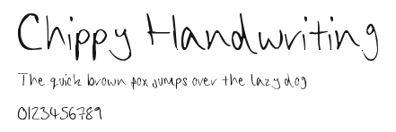 Chippy Handwriting Preview