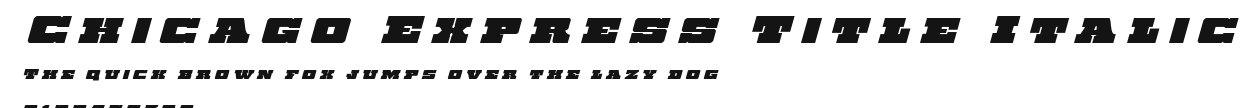 Chicago Express Title Italic Preview