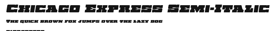 Chicago Express Semi-Italic Preview