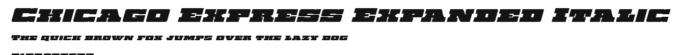 Chicago Express Expanded Italic Preview