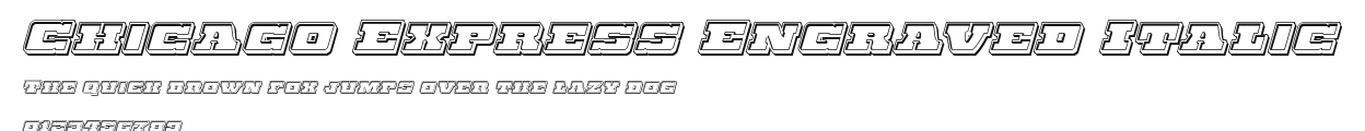 Chicago Express Engraved Italic Preview
