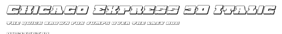 Chicago Express 3D Italic Preview