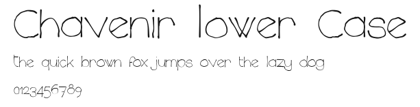 Chavenir Lower Case Preview
