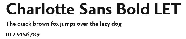 Charlotte Sans Bold LET Preview