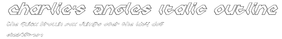 Charlie's Angles Italic Outline Preview