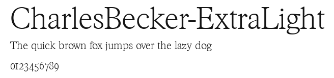 CharlesBecker-ExtraLight Preview