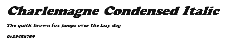 Charlemagne Condensed Italic Preview