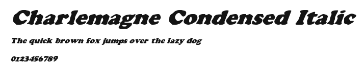Charlemagne Condensed Italic Preview