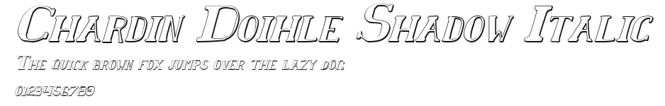 Chardin Doihle Shadow Italic Preview